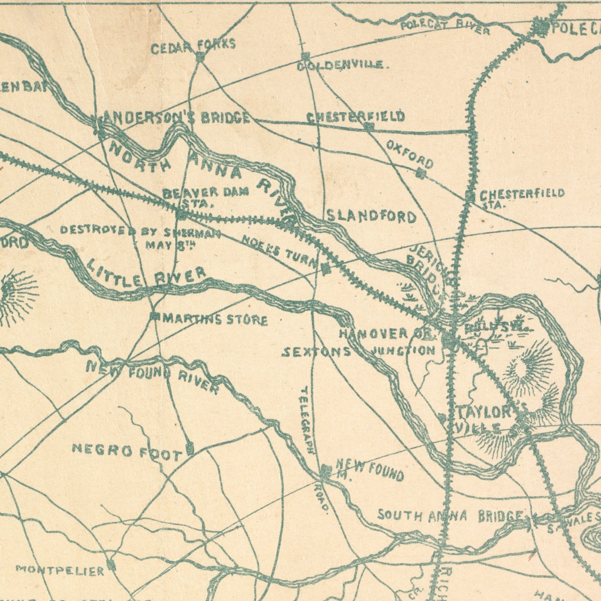 Richmond and 25 Miles Around - Muir Way - Vintage Map