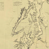 Washington Coast and Interior Harbors - Gray's Harbor to Olympia Nautical Chart 1888