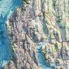 Seattle 1992 Shaded Relief Map