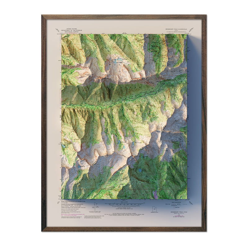 Snowbird, Utah 1955 Shaded Relief Map - Muir Way - Vintage Relief