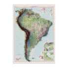 Vintage South America Relief Map - 1922