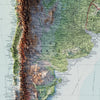 South America 1922 Shaded Relief Map
