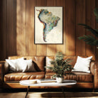 South America 1950 Shaded Relief Map - Muir Way - Vintage Relief