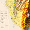 Taiwan 1953 Shaded Relief Map