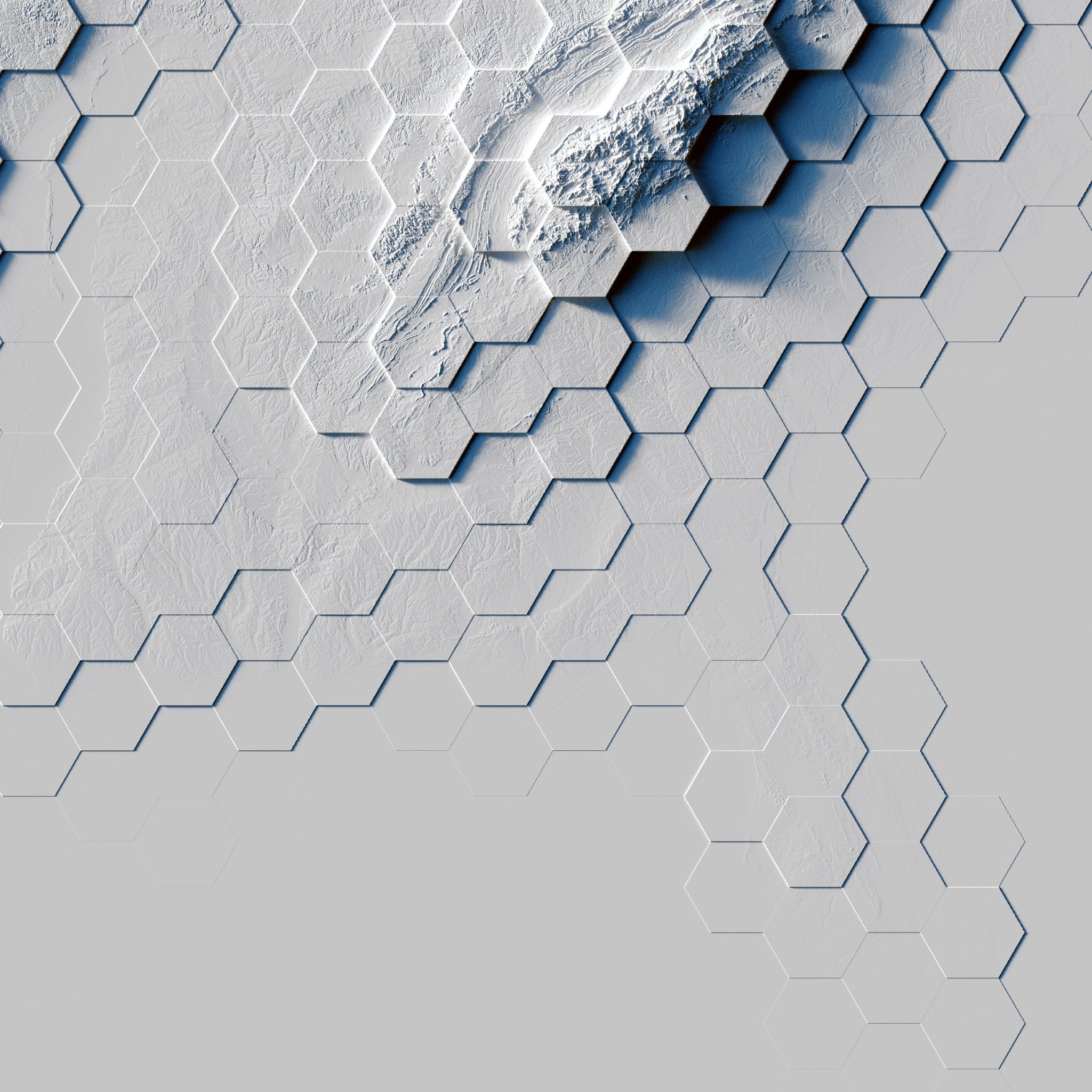 USA Tessellated Shaded Relief Map - Muir Way - Vintage Relief
