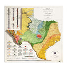 Texas 1916 3D Raised Relief Map - Muir Way - 3D