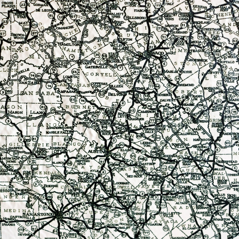 Texas 1933 3D Raised Relief Map - Muir Way - 3D
