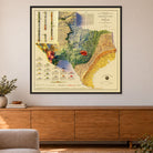 Texas 1916 Shaded Relief Map – XL Canvas - Muir Way - XL Canvas