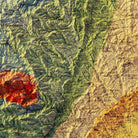 Texas 1916 Shaded Relief Map - Muir Way - Vintage Relief