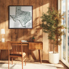 Texas 1933 3D Raised Relief Map - Muir Way - 3D