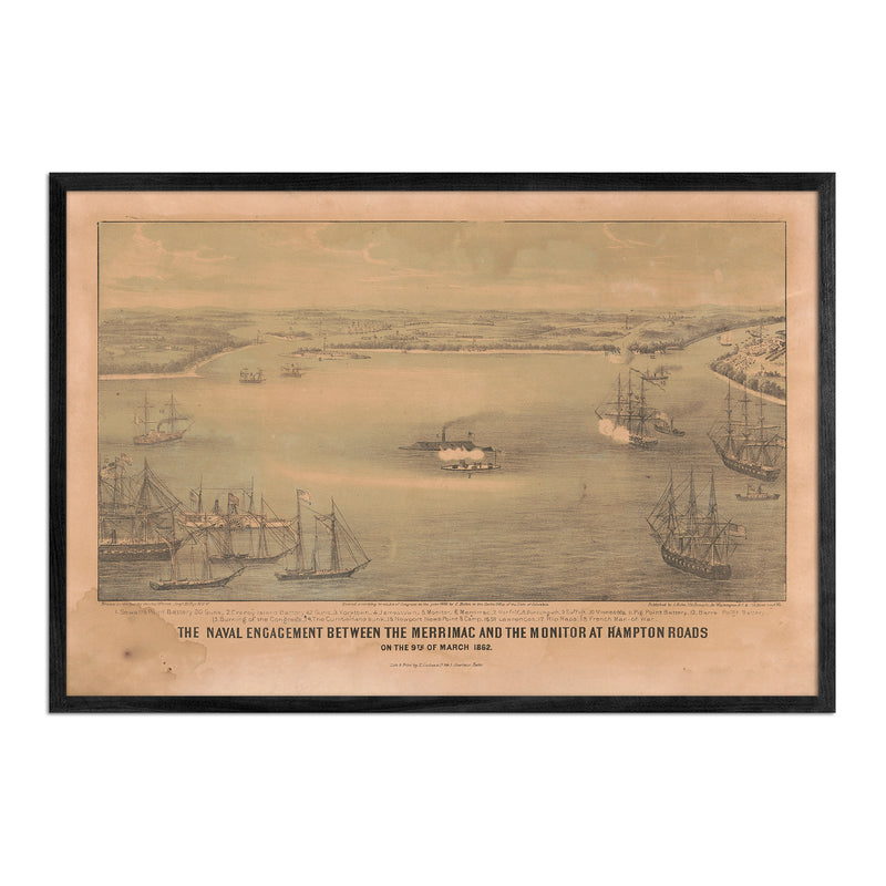 The Naval Engagement between the Merrimac and the Monitor at Hampton Roads