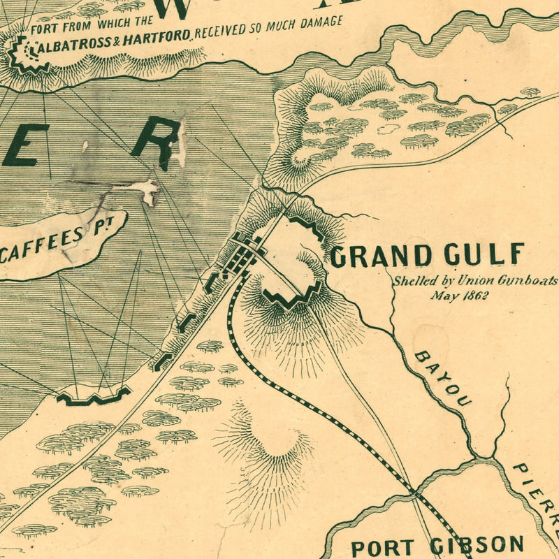 Tomlinson's map of Vicksburg - Muir Way - Vintage Map