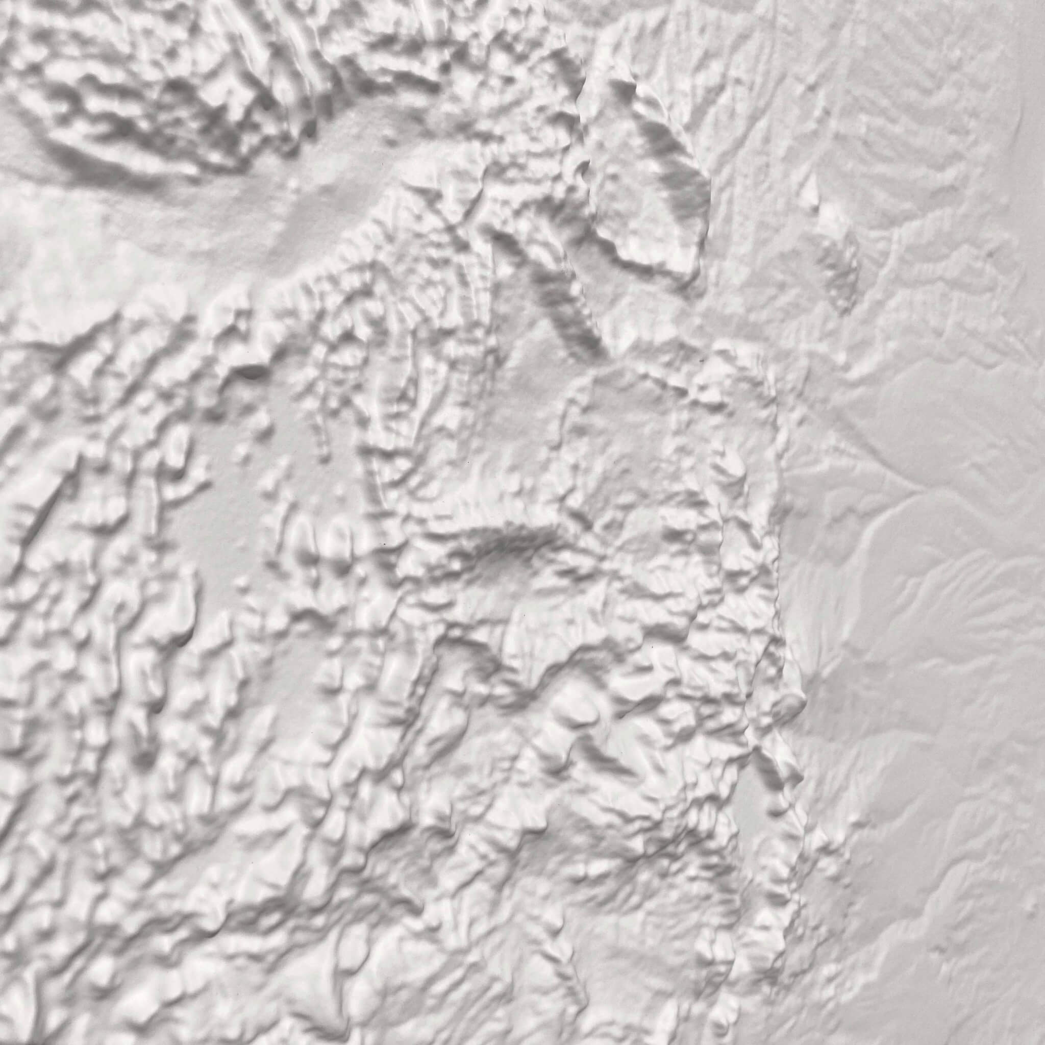3D Map of the USA White - Muire Way - 3D Map