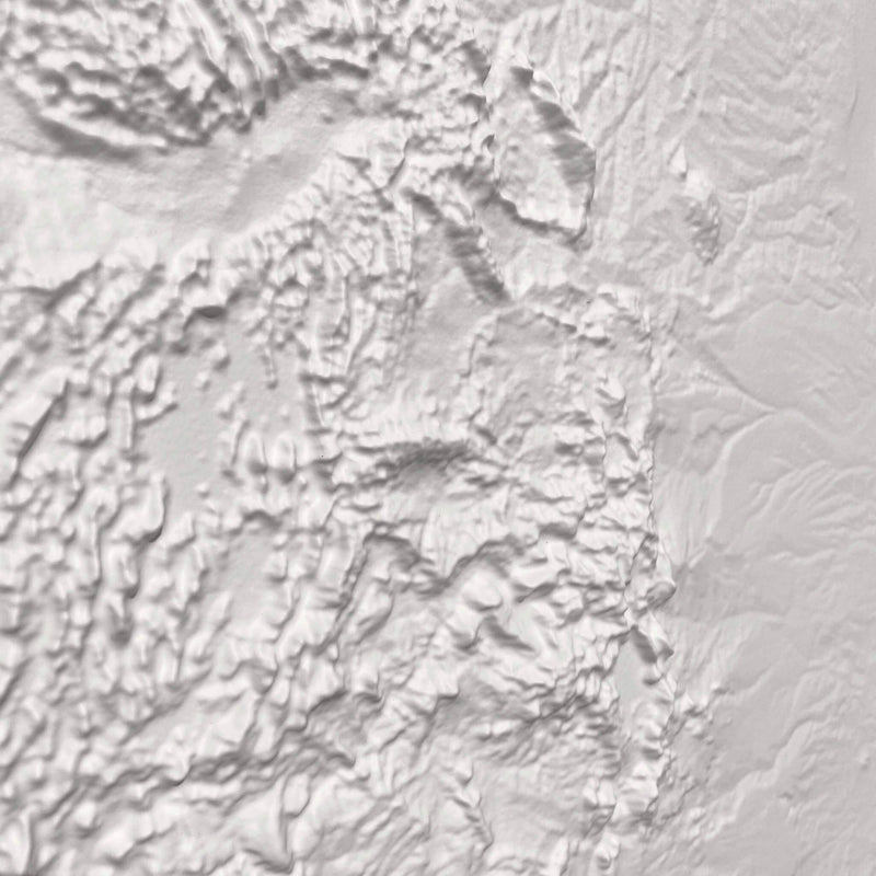 3D Map of the USA White - Muire Way - 3D Map