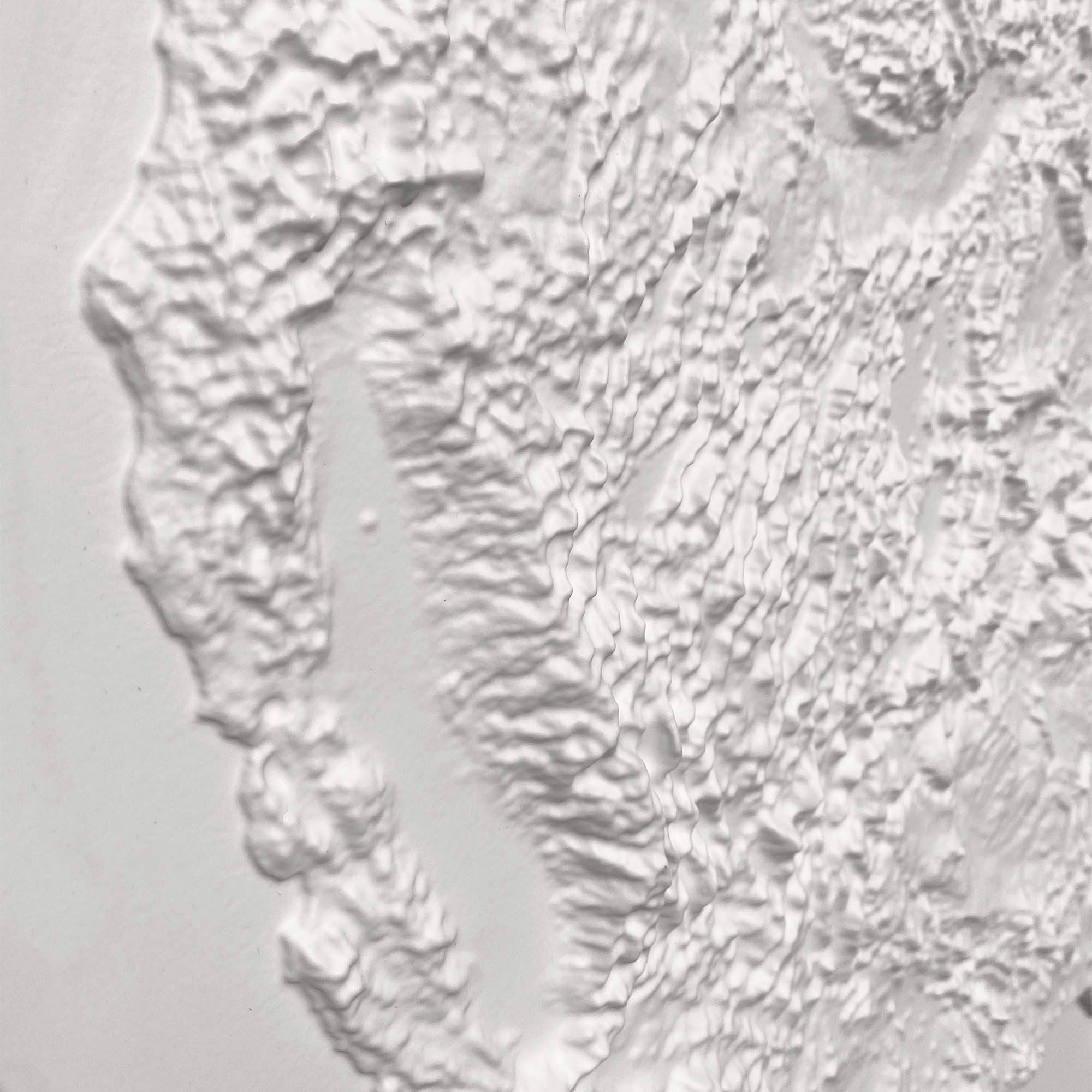 3D Map of the USA White - Muire Way - 3D Map