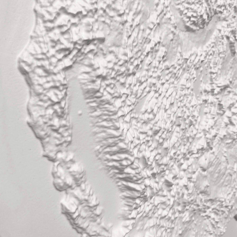3D Map of the USA White - Muire Way - 3D Map