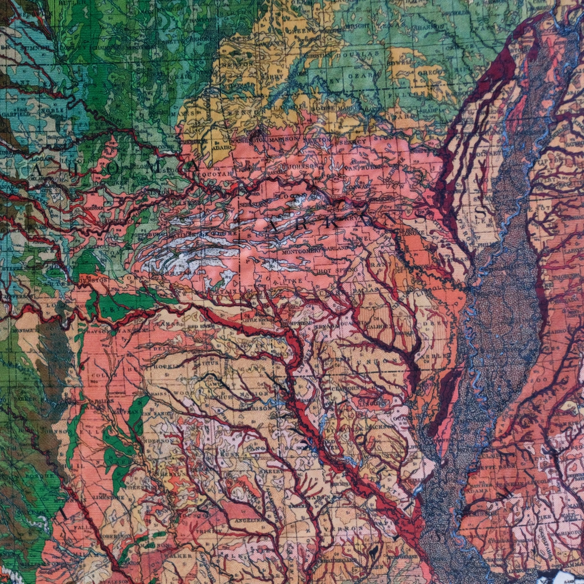 USA 1931 3D Raised Relief Map - Muir Way - 3D