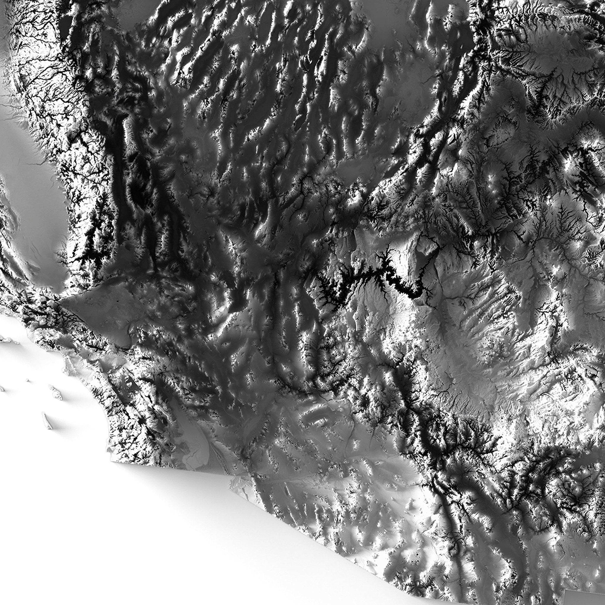 USA Elevation Map - Muir Way - Elevation
