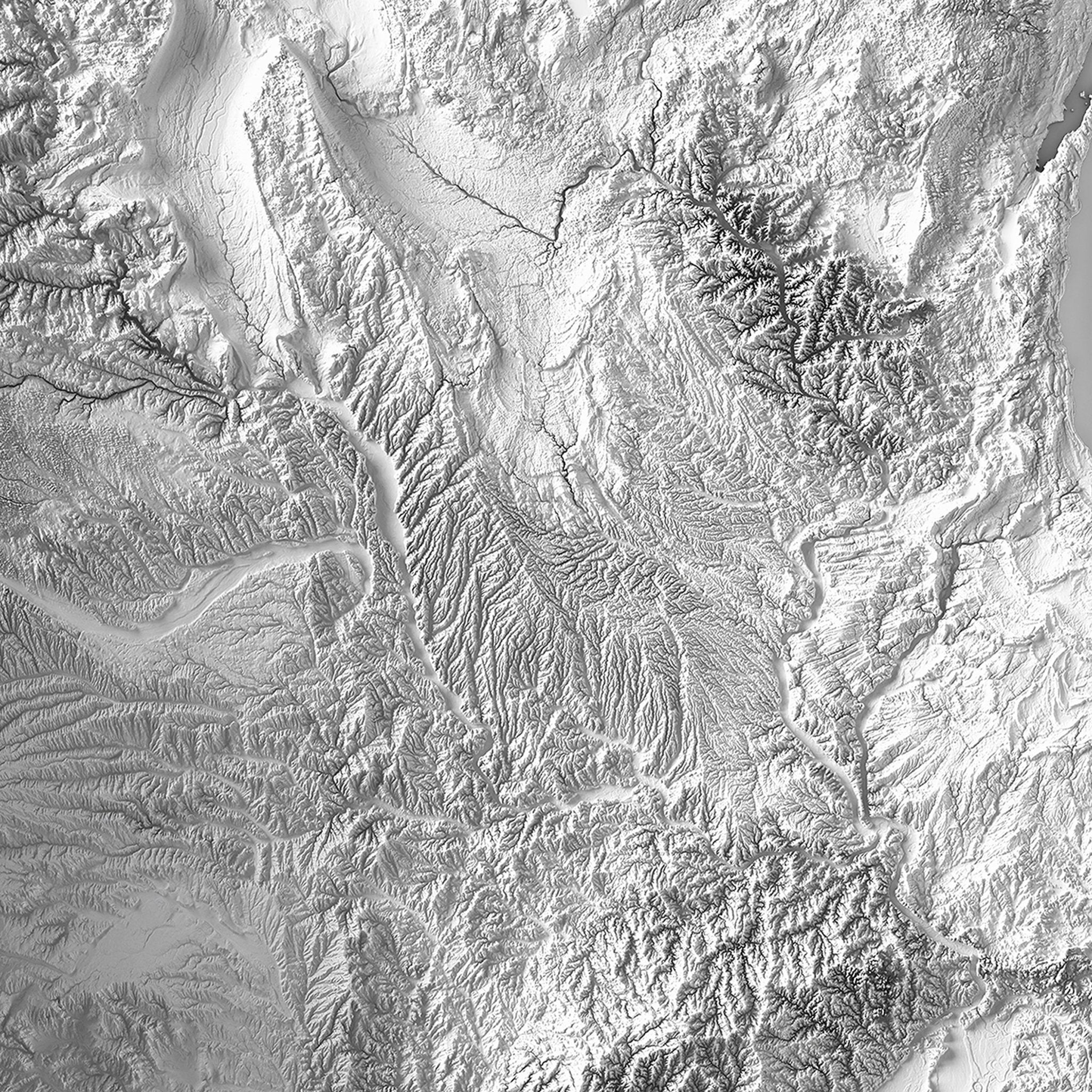USA Elevation Map - Muir Way - Elevation