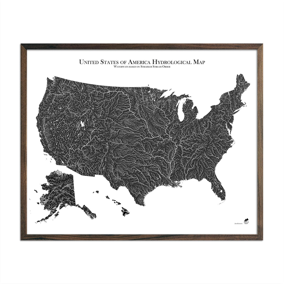 US Hydrological Map | 24x30