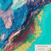USA Geologic 1970 Shaded Relief Map