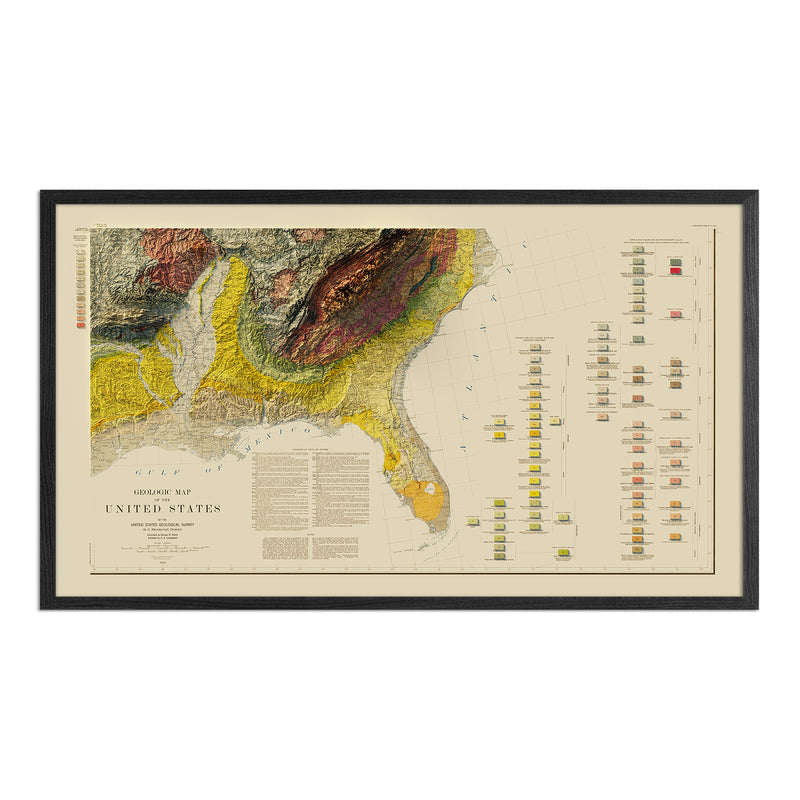 USA Quadrant SE 1932 Relief Map