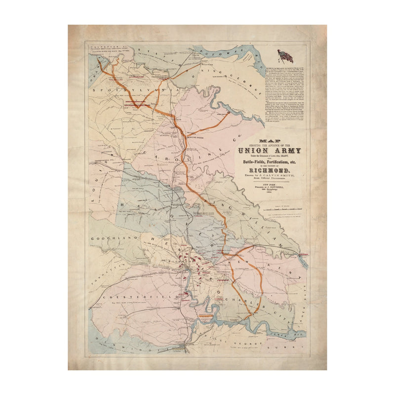 Union Army Map of Richmond - Muir Way - Vintage Map