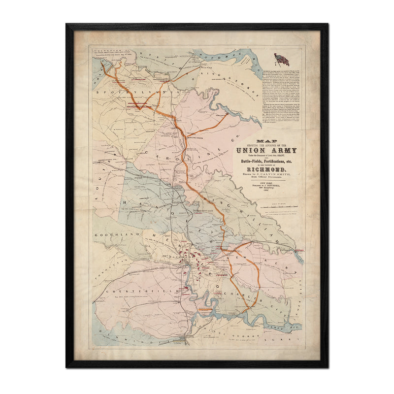 Union Army Map of Richmond