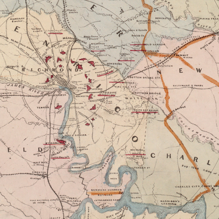 United States Civil War Battle Map