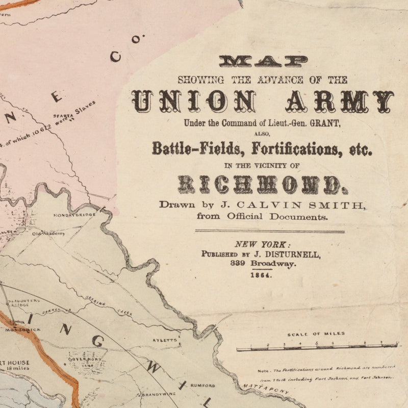 Union Army Map of Richmond - Muir Way - Vintage Map