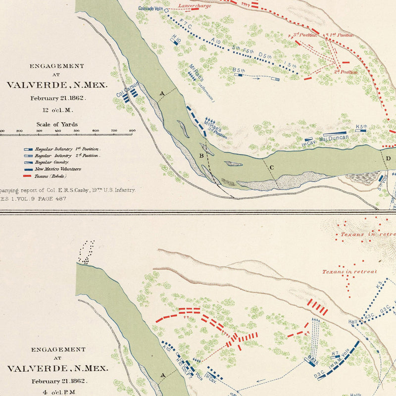 Valverde, Shiloh, Ft. Craig and Roanoke Island - Muir Way - Vintage Map