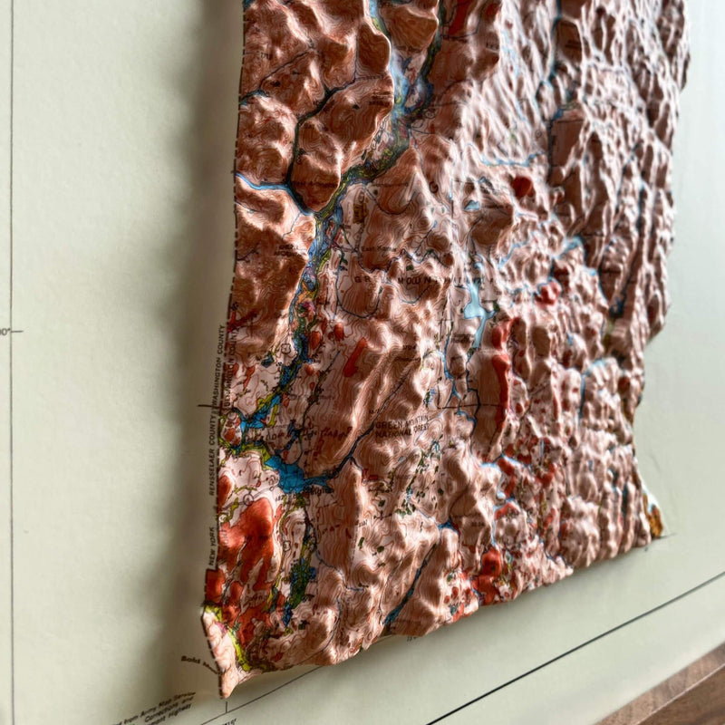 Vermont 1970 3D Raised Relief Map - Muir Way - 3D