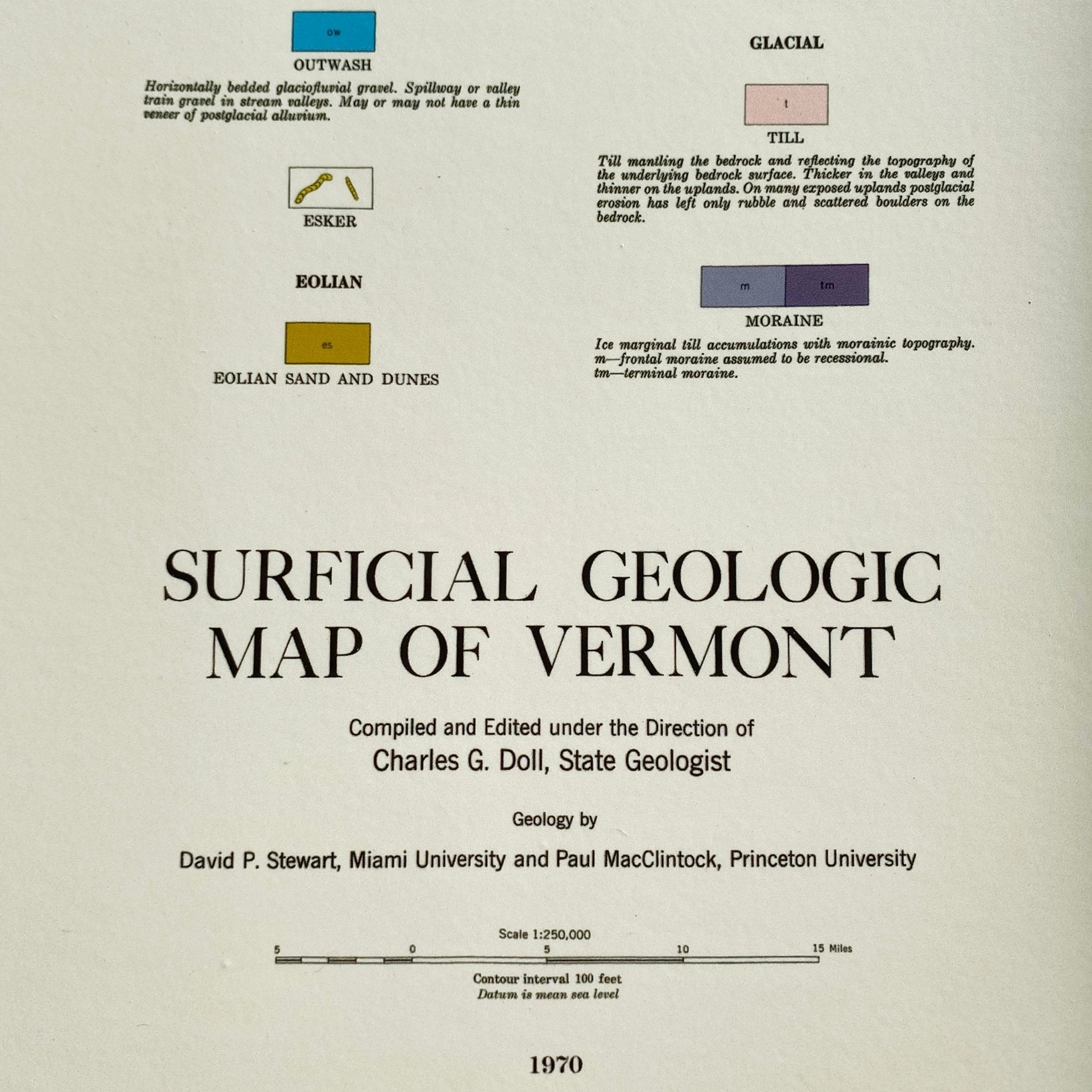 Vermont 1970 3D Raised Relief Map - Muir Way - 3D
