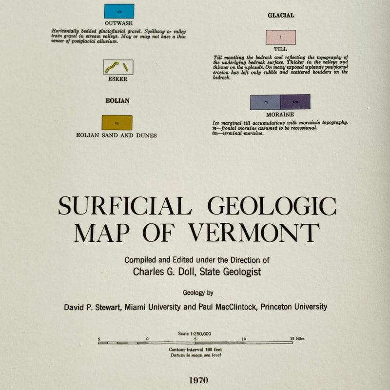 Vermont 1970 3D Raised Relief Map - Muir Way - 3D
