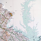 Virginia 1957 3D Raised Relief Map - Muir Way - 3D