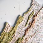 Virginia 1957 3D Raised Relief Map - Muir Way - 3D