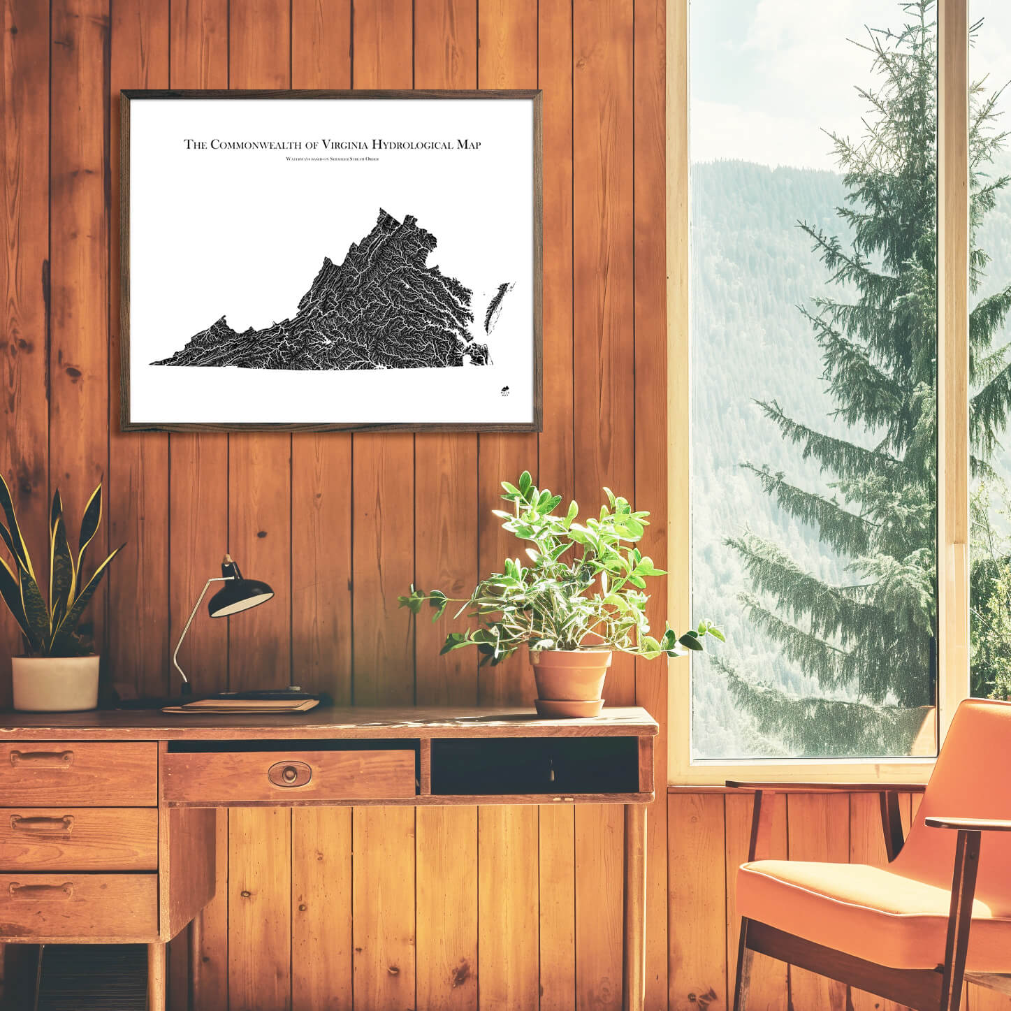 Virginia Hydrological Map - Muir Way - Hydrology