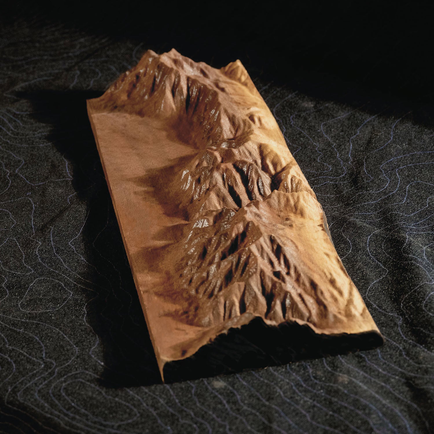 Custom Wood Carved Map - Muir Way - Custom