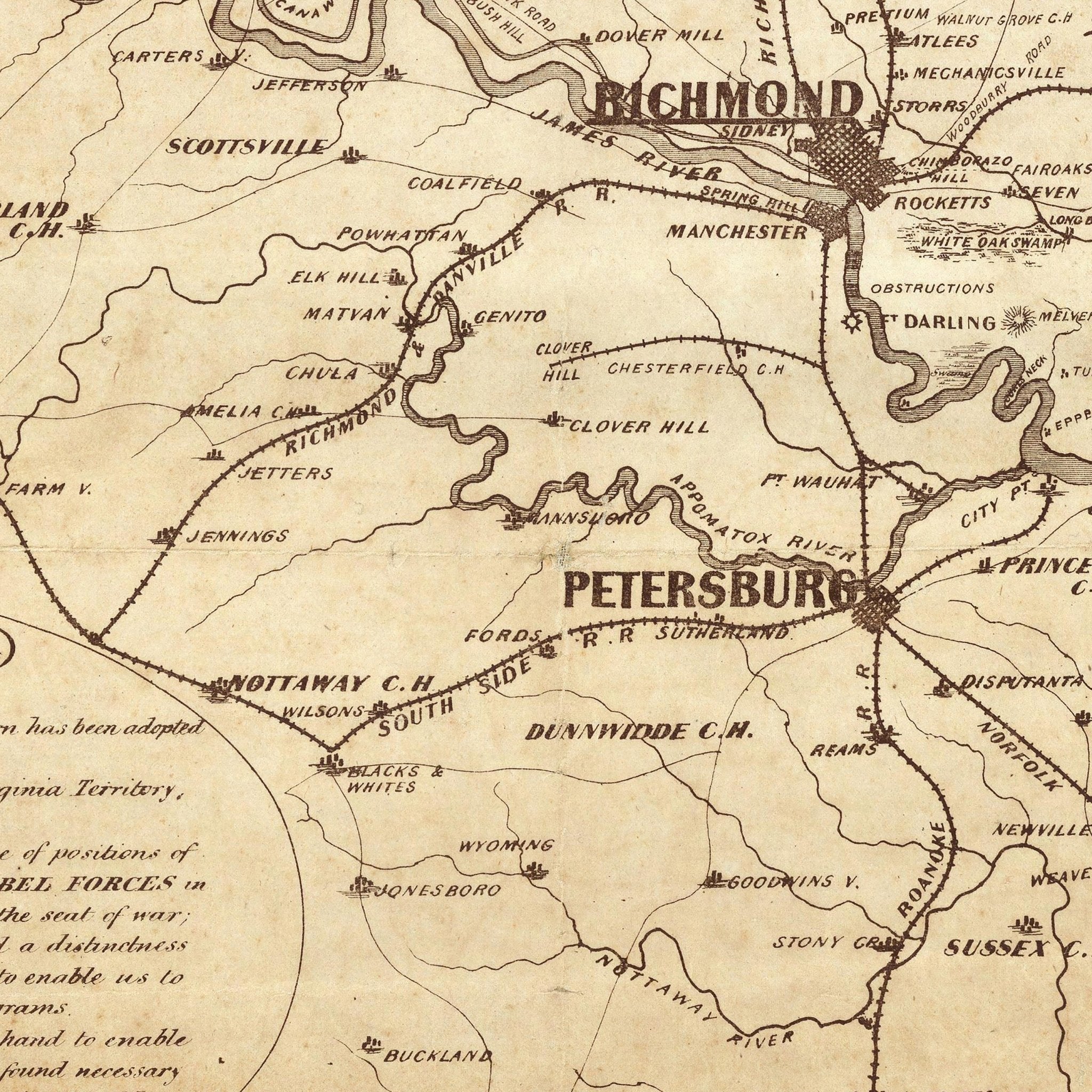 War Telegram Marking Map - Muir Way - Vintage Map