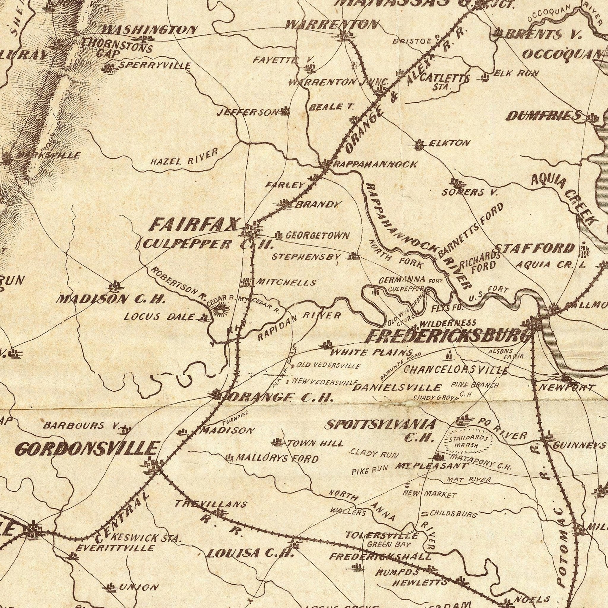War Telegram Marking Map - Muir Way - Vintage Map