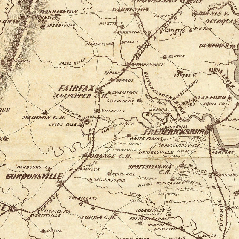 War Telegram Marking Map - Muir Way - Vintage Map