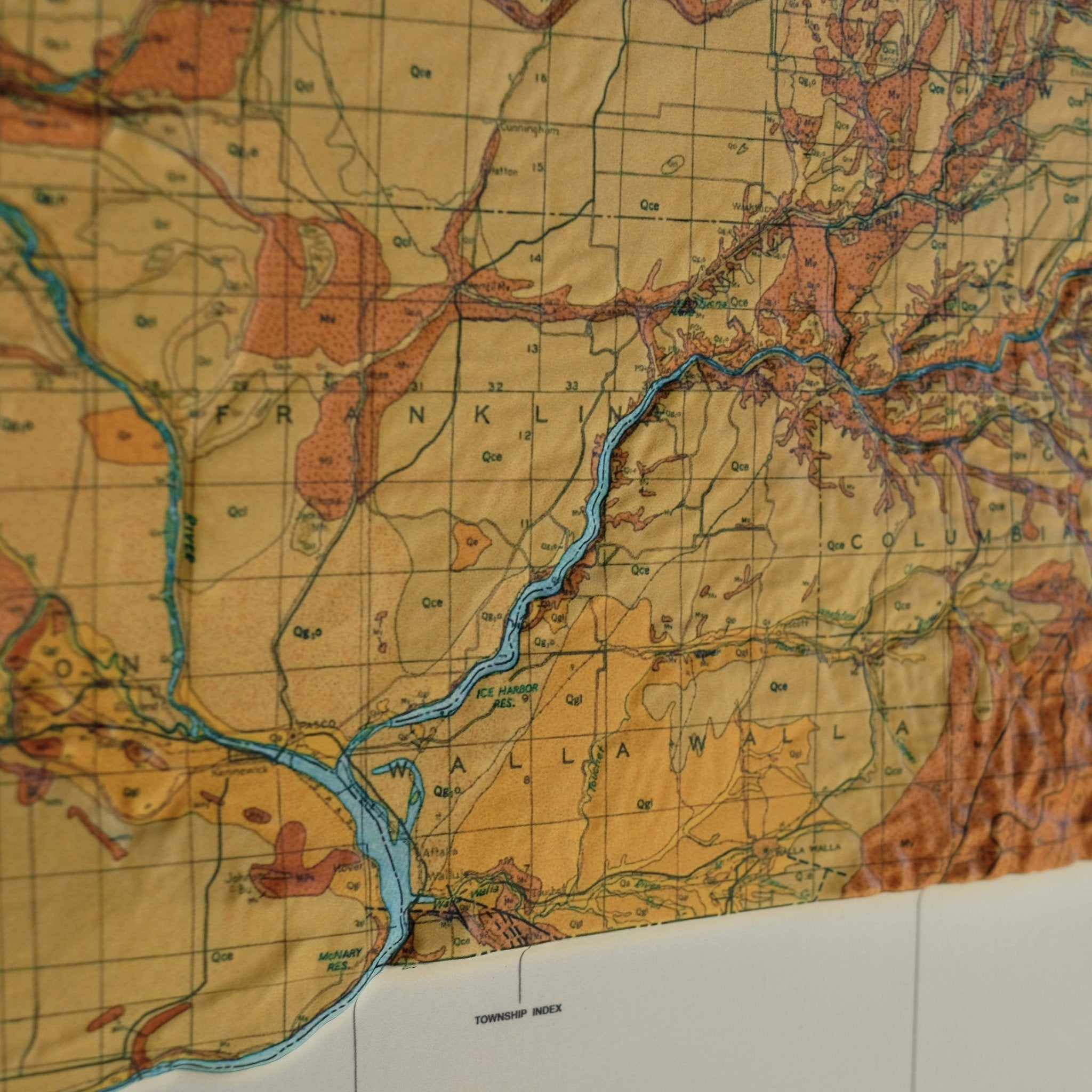 Washington 1961 3D Raised Relief Map - Muir Way - 3D