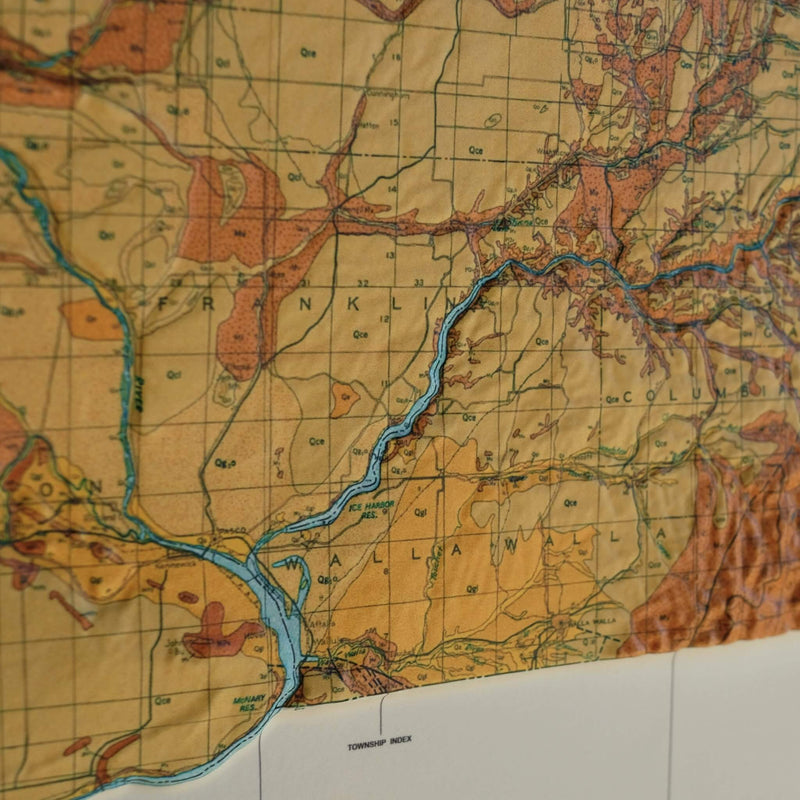 Washington 1961 3D Raised Relief Map - Muir Way - 3D