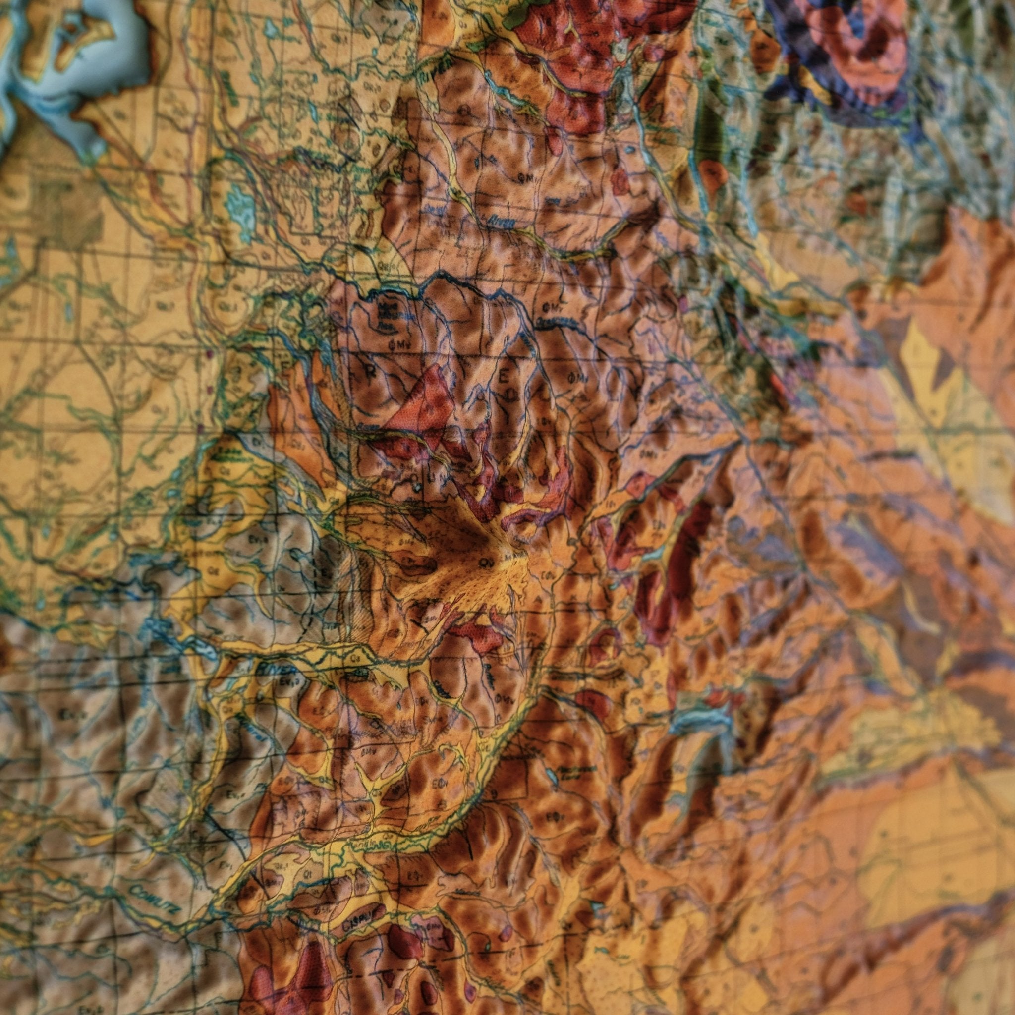 Washington 1961 3D Raised Relief Map - Muir Way - 3D