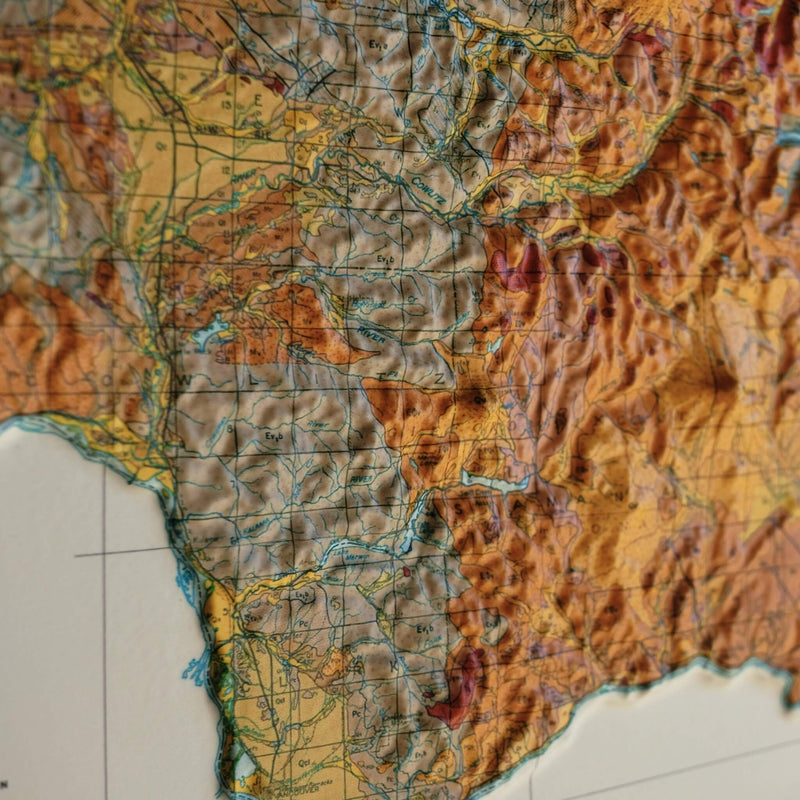 Washington 1961 3D Raised Relief Map - Muir Way - 3D