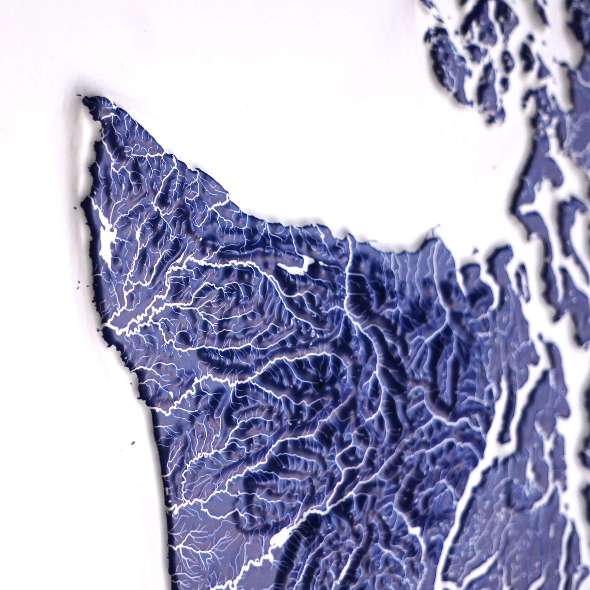 Washington Hydrological - 3D Raised Relief Map - Muir Way - 3D