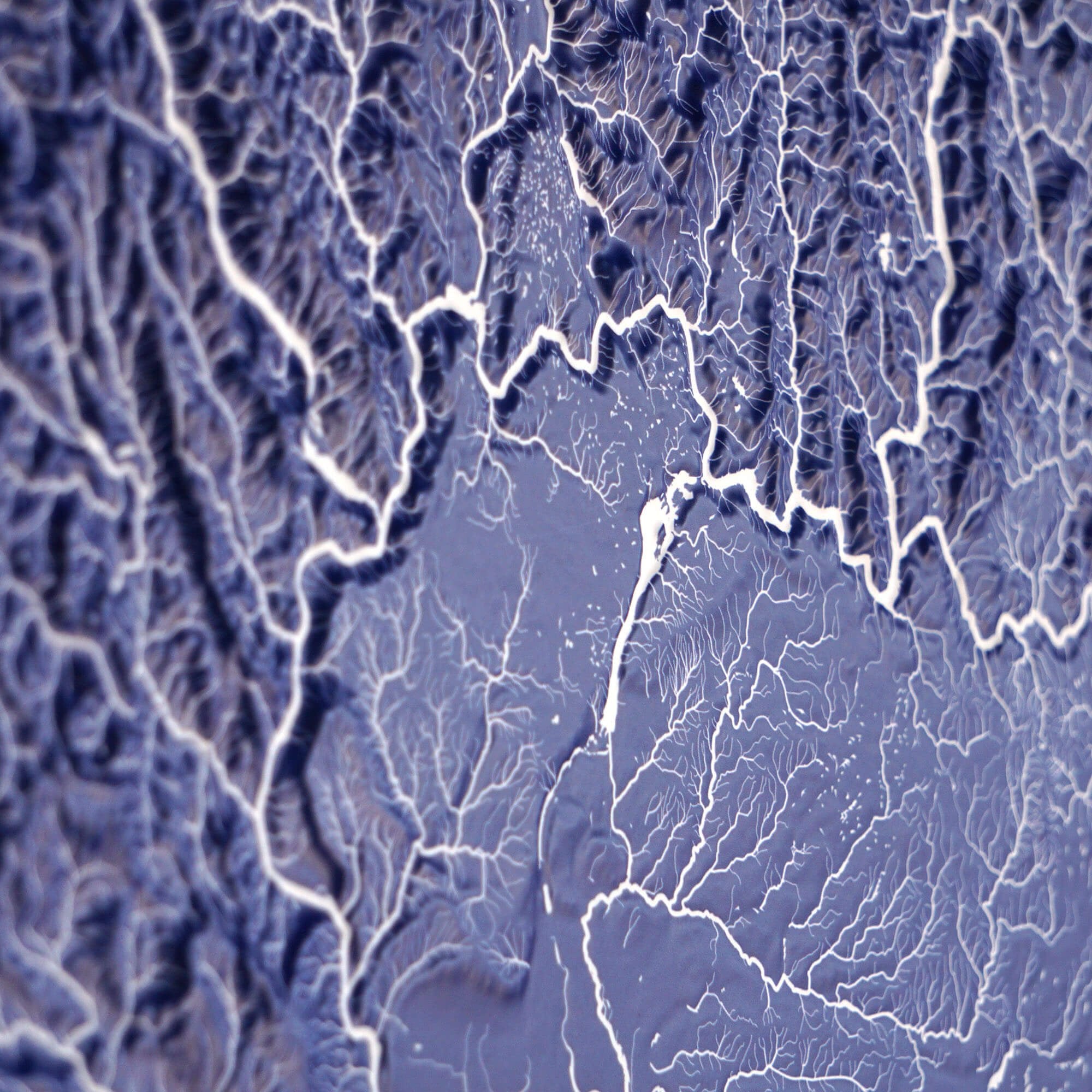 Washington Hydrological - 3D Raised Relief Map - Muir Way - 3D