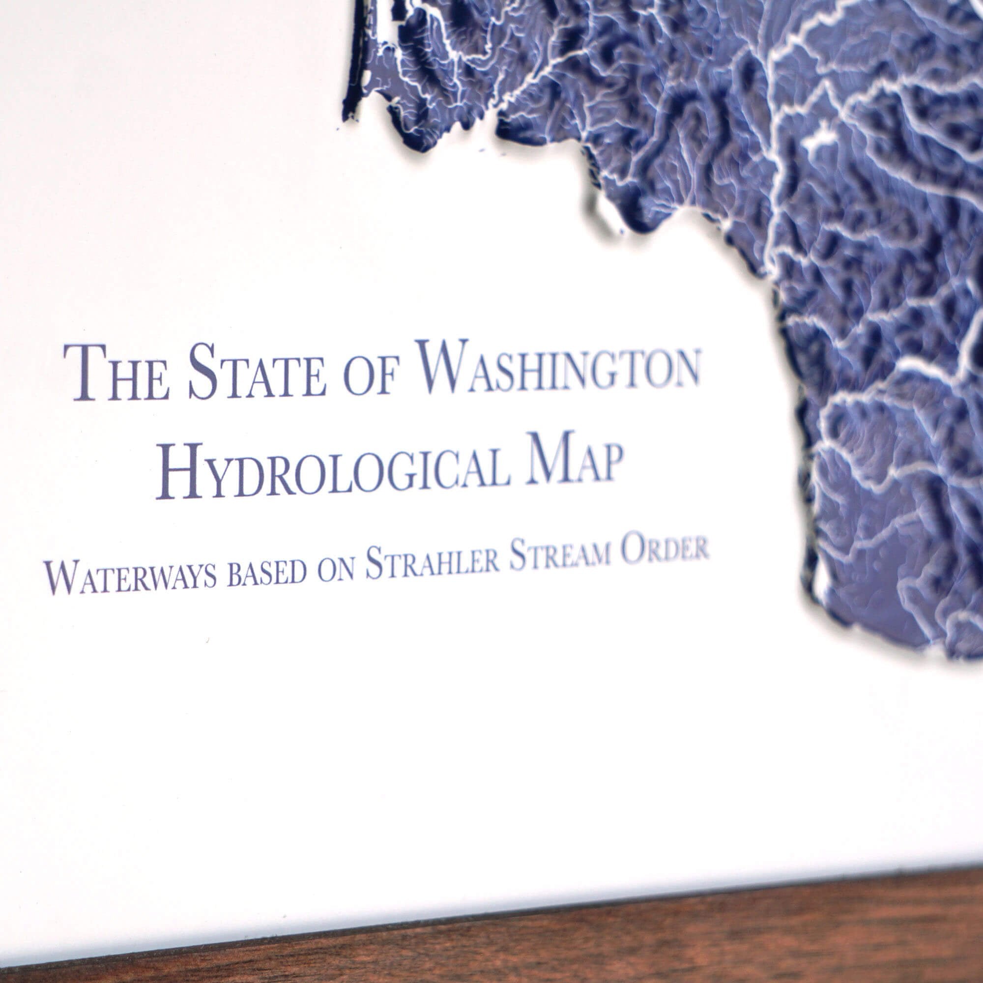 Washington Hydrological - 3D Raised Relief Map - Muir Way - 3D