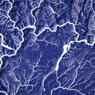 Washington Hydrological - 3D Raised Relief Map - Muir Way - 3D