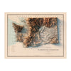 Vintage Washington Relief Map - 1883